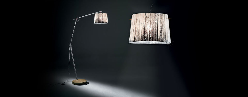 Woody floor lamp